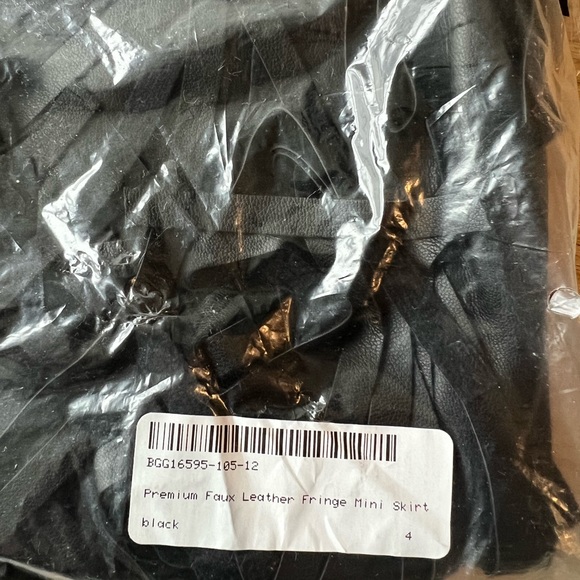 Nasty Gal Premium Faux Leather Fringe Mini Skirt - Picture 4 of 4